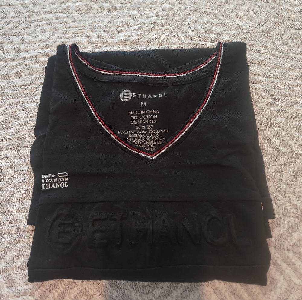 Ethanol Black Men's Short Sleeve Shirt